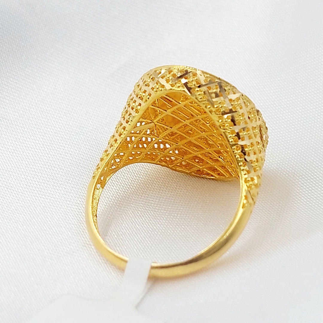 Ounce Ring Made of 21K Gold by Saeed Jewelry 