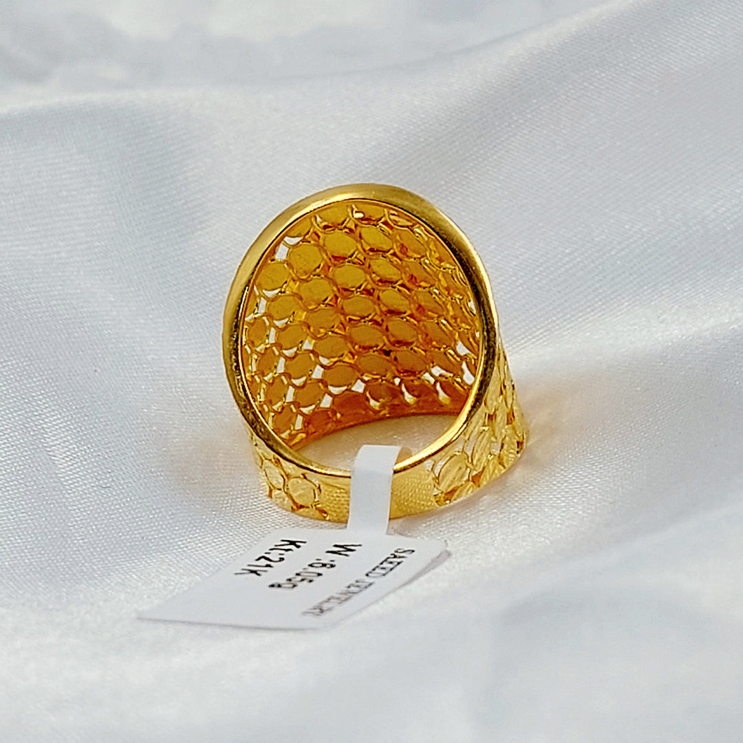 Ounce Ring Made of 21K Gold by Saeed Jewelry 