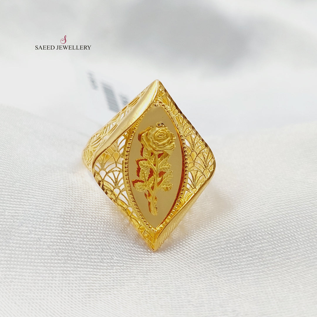 Ounce Ring Made of 21K Gold by Saeed Jewelry 