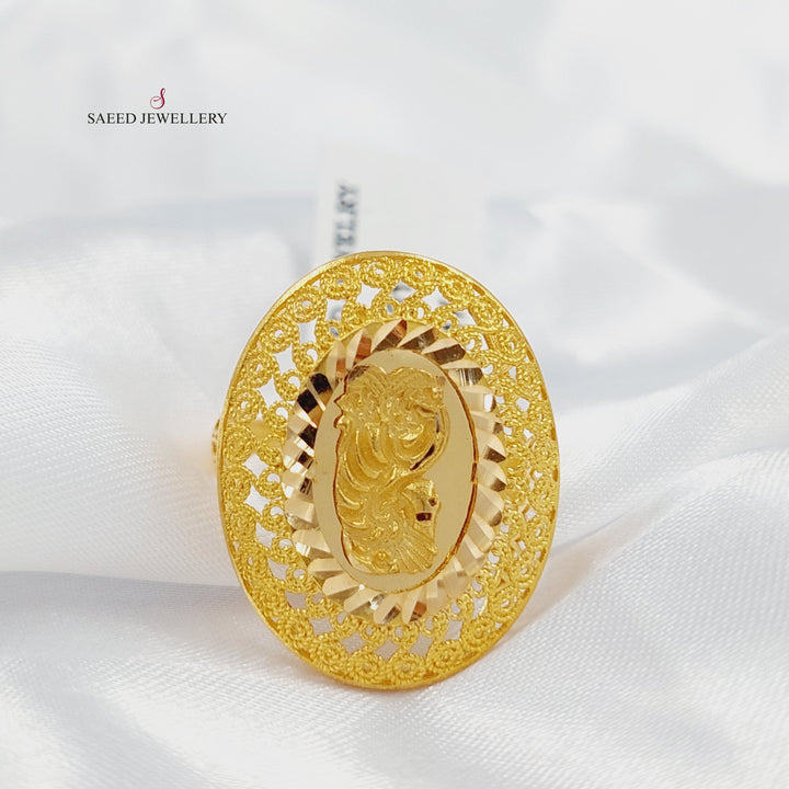 Ounce Ring Made of 21K Gold by Saeed Jewelry 