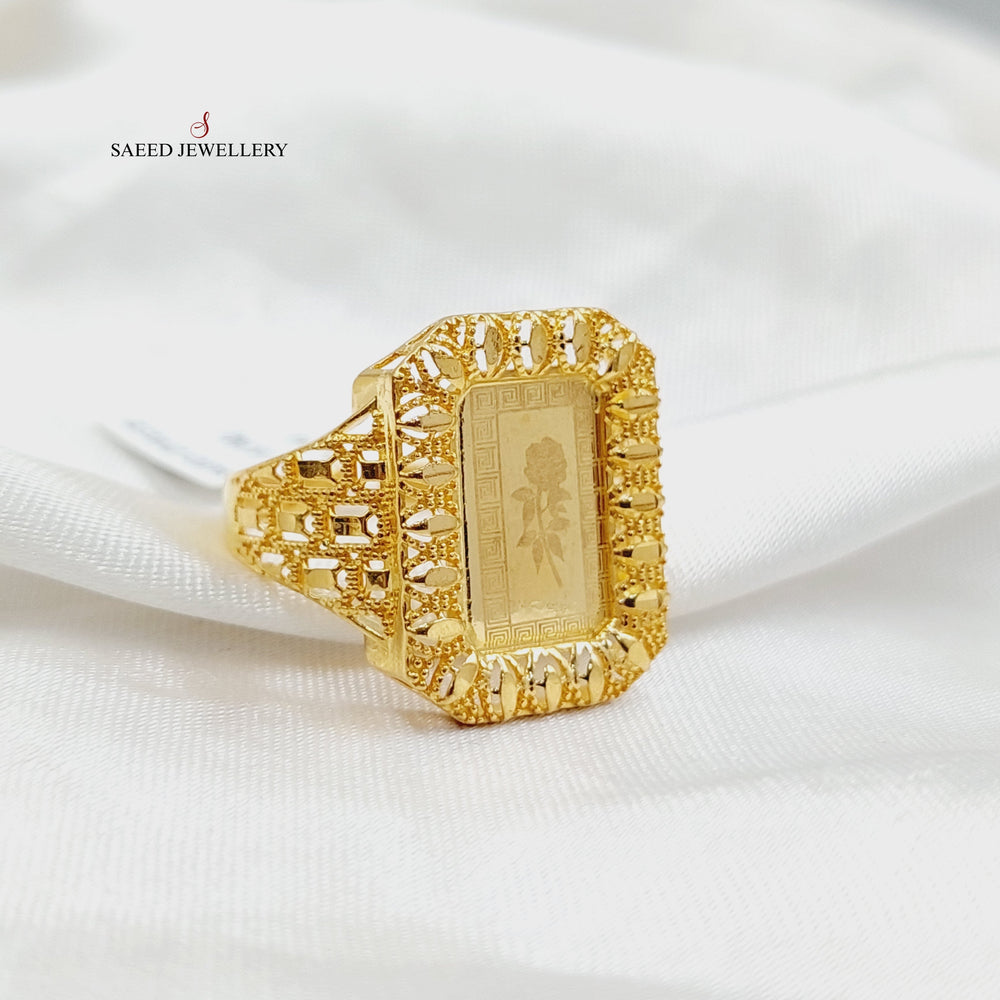 21K Gold Ounce Ring by Saeed Jewelry - Image 2