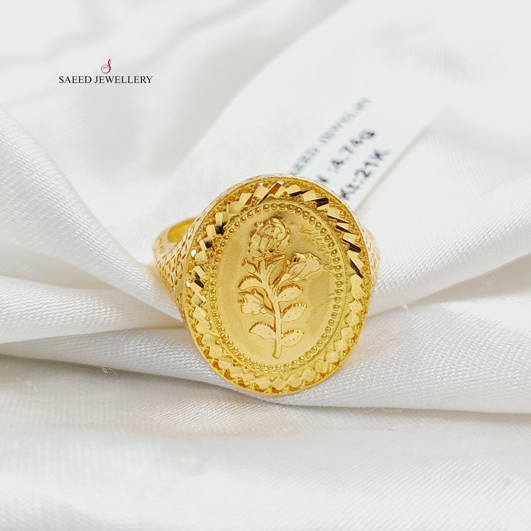 21K Gold Ounce Ring by Saeed Jewelry - Image 1