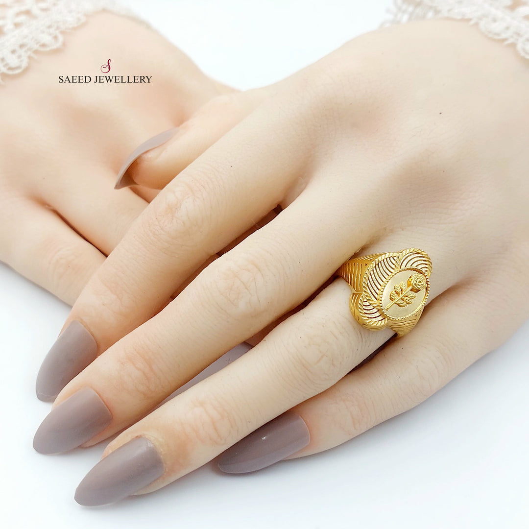 Ounce Ring Made of 21K Gold by Saeed Jewelry 