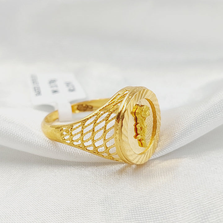 21K خاتم اونصه-مجوهرات الشيخ سعيد-Saeed Jewelry 