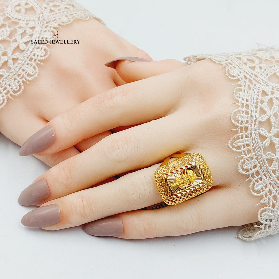 21K Gold Ounce Ring by Saeed Jewelry - Image 4