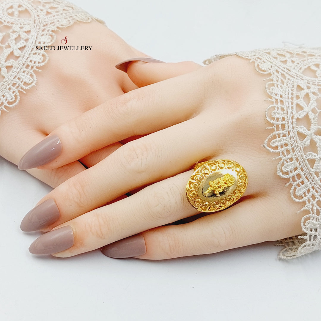 21K Gold Ounce Ring by Saeed Jewelry - Image 4