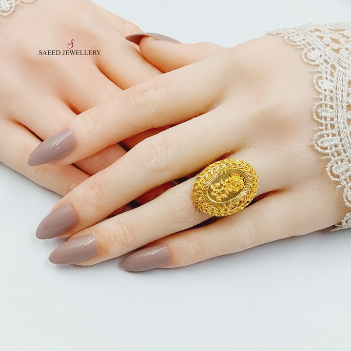 21K Gold Ounce Ring by Saeed Jewelry - Image 4