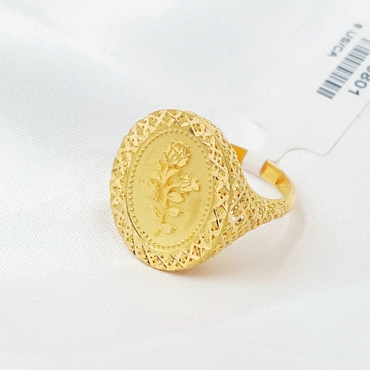 Ounce Ring Made of 21K Gold by Saeed Jewelry 