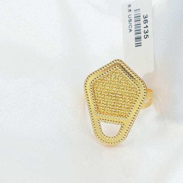 Ounce Ring Made of 21K Gold by Saeed Jewelry 