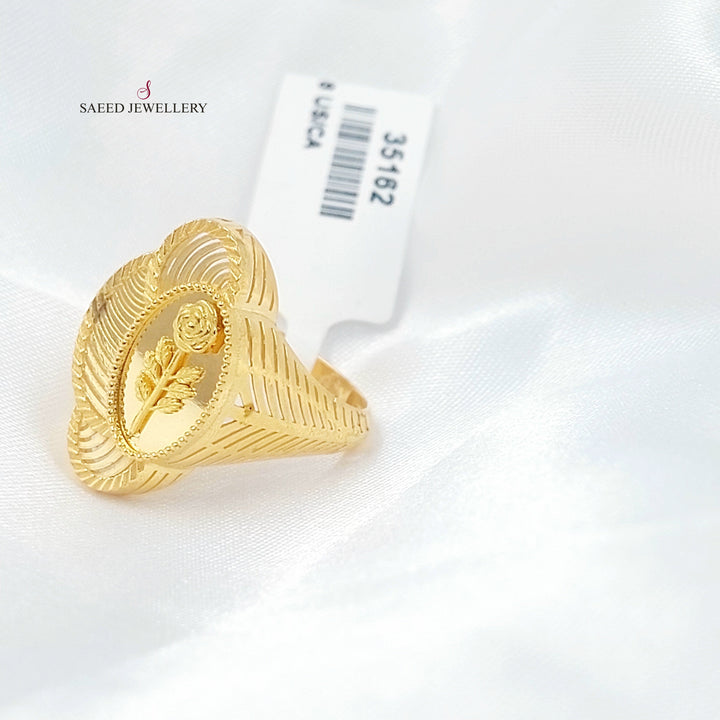 Ounce Ring Made of 21K Gold by Saeed Jewelry 