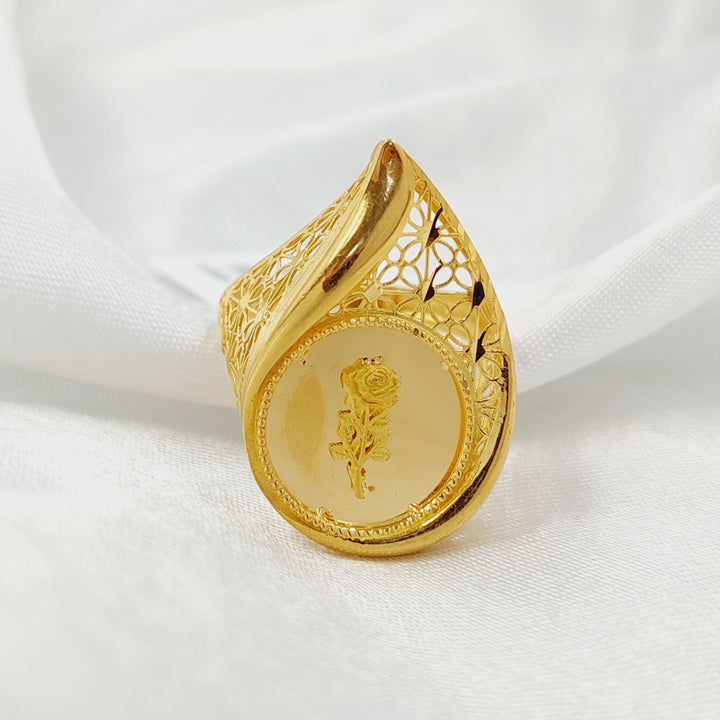 21K خاتم اونصه-مجوهرات الشيخ سعيد-Saeed Jewelry 