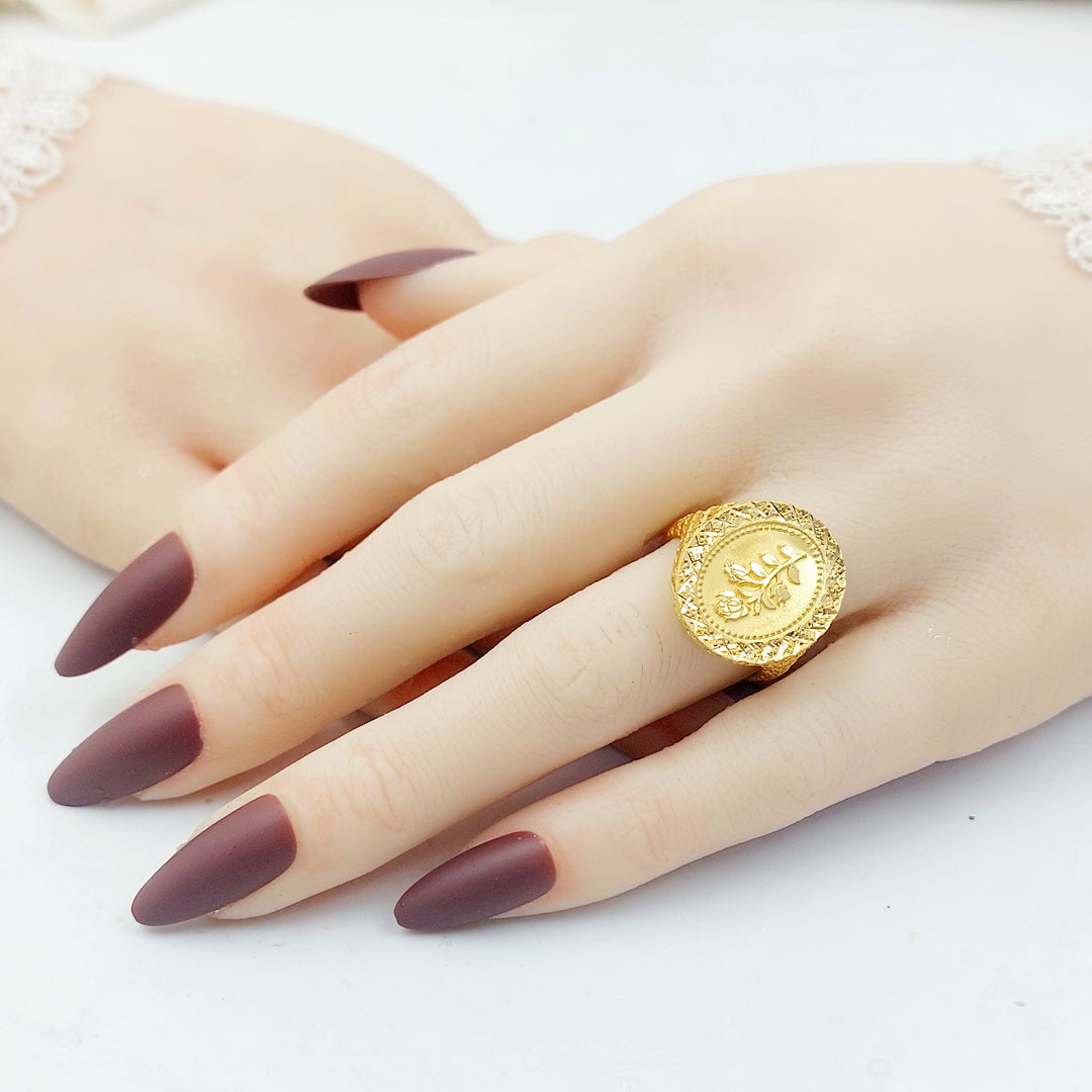 Ounce Ring Made of 21K Gold by Saeed Jewelry 