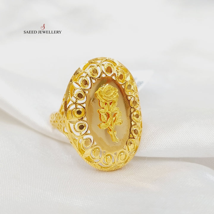 21K Gold Ounce Ring by Saeed Jewelry - Image 3