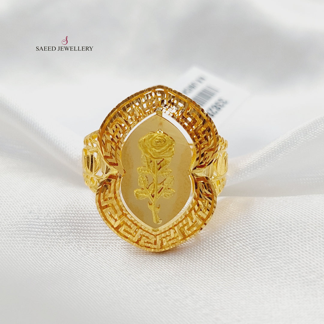 Ounce Ring Made of 21K Gold by Saeed Jewelry 