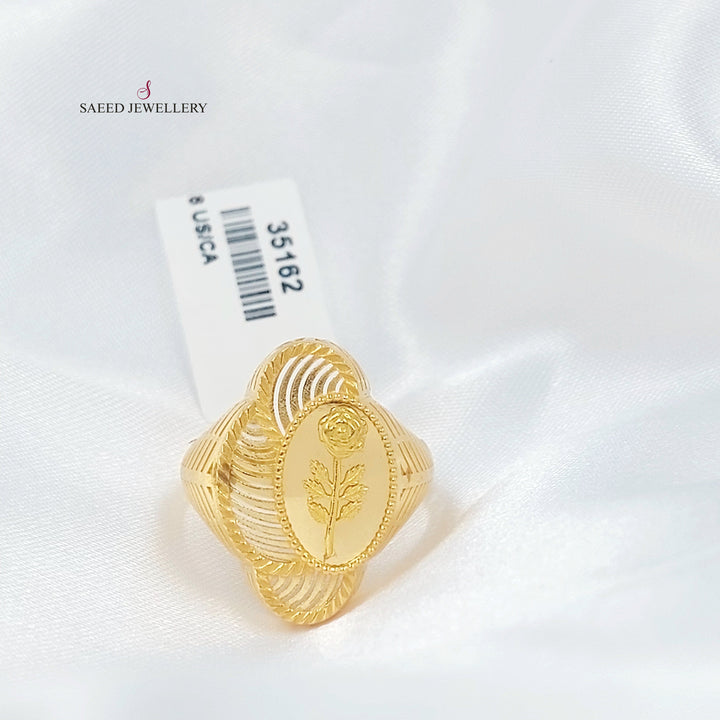 Ounce Ring Made of 21K Gold by Saeed Jewelry 