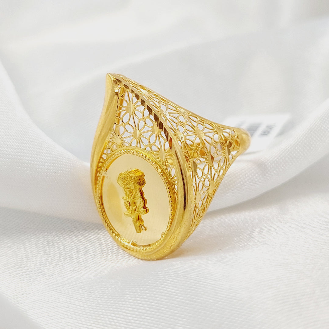 21K خاتم اونصه-مجوهرات الشيخ سعيد-Saeed Jewelry 