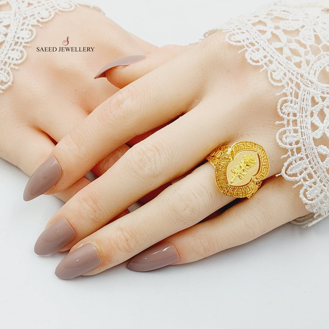 Ounce Ring Made of 21K Gold by Saeed Jewelry 