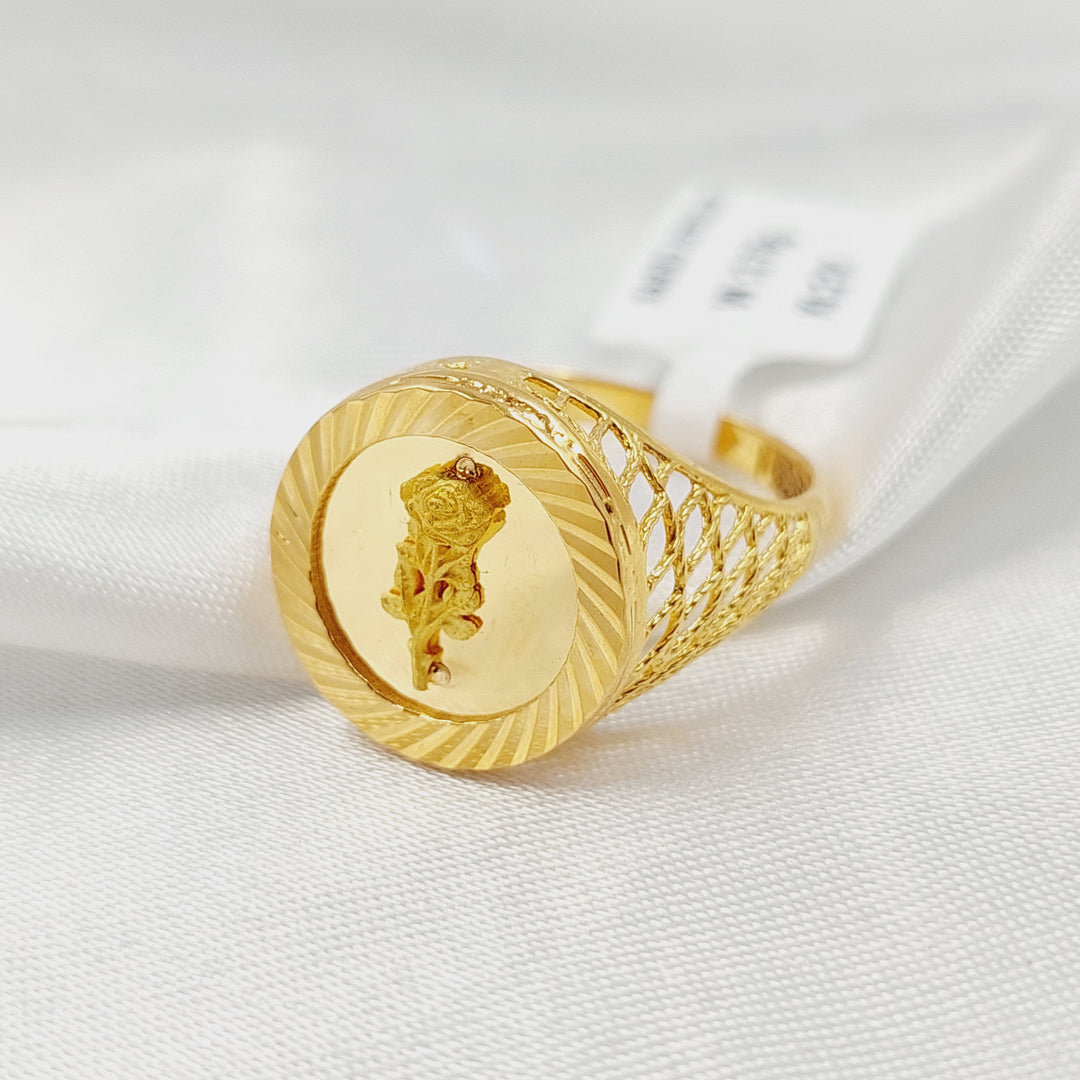 21K خاتم اونصه-مجوهرات الشيخ سعيد-Saeed Jewelry 