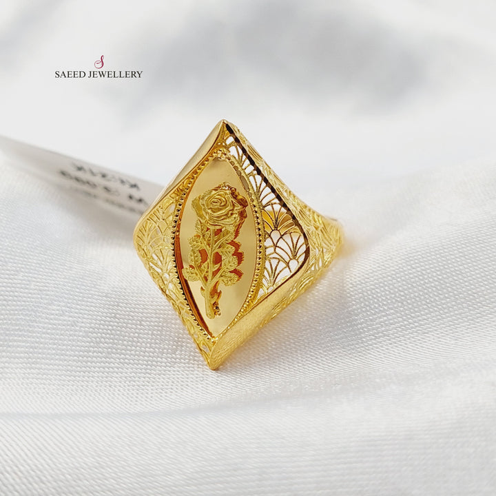 Ounce Ring Made of 21K Gold by Saeed Jewelry 