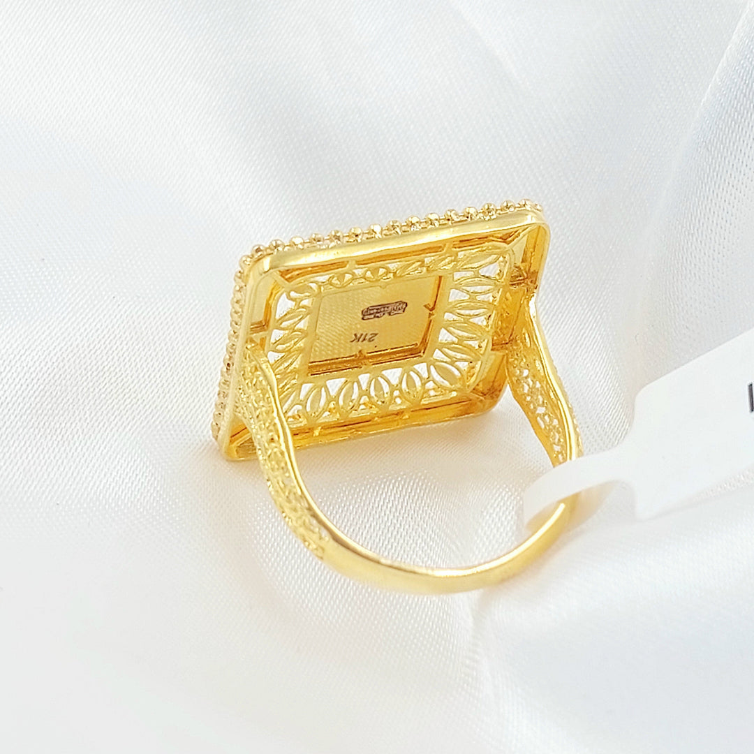Ounce Ring Made of 21K Gold by Saeed Jewelry 