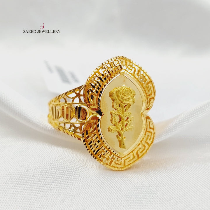 Ounce Ring Made of 21K Gold by Saeed Jewelry 