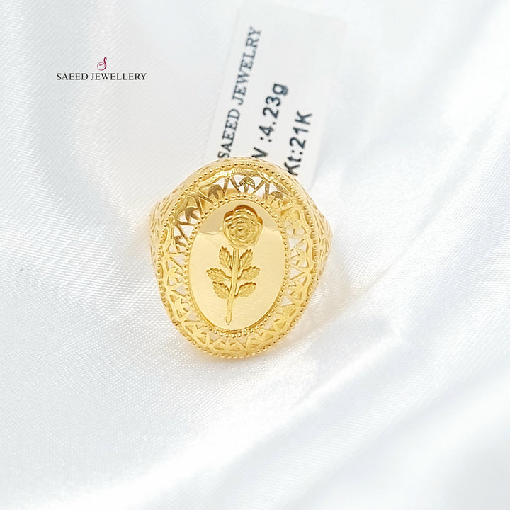 Ounce Ring Made of 21K Gold by Saeed Jewelry 