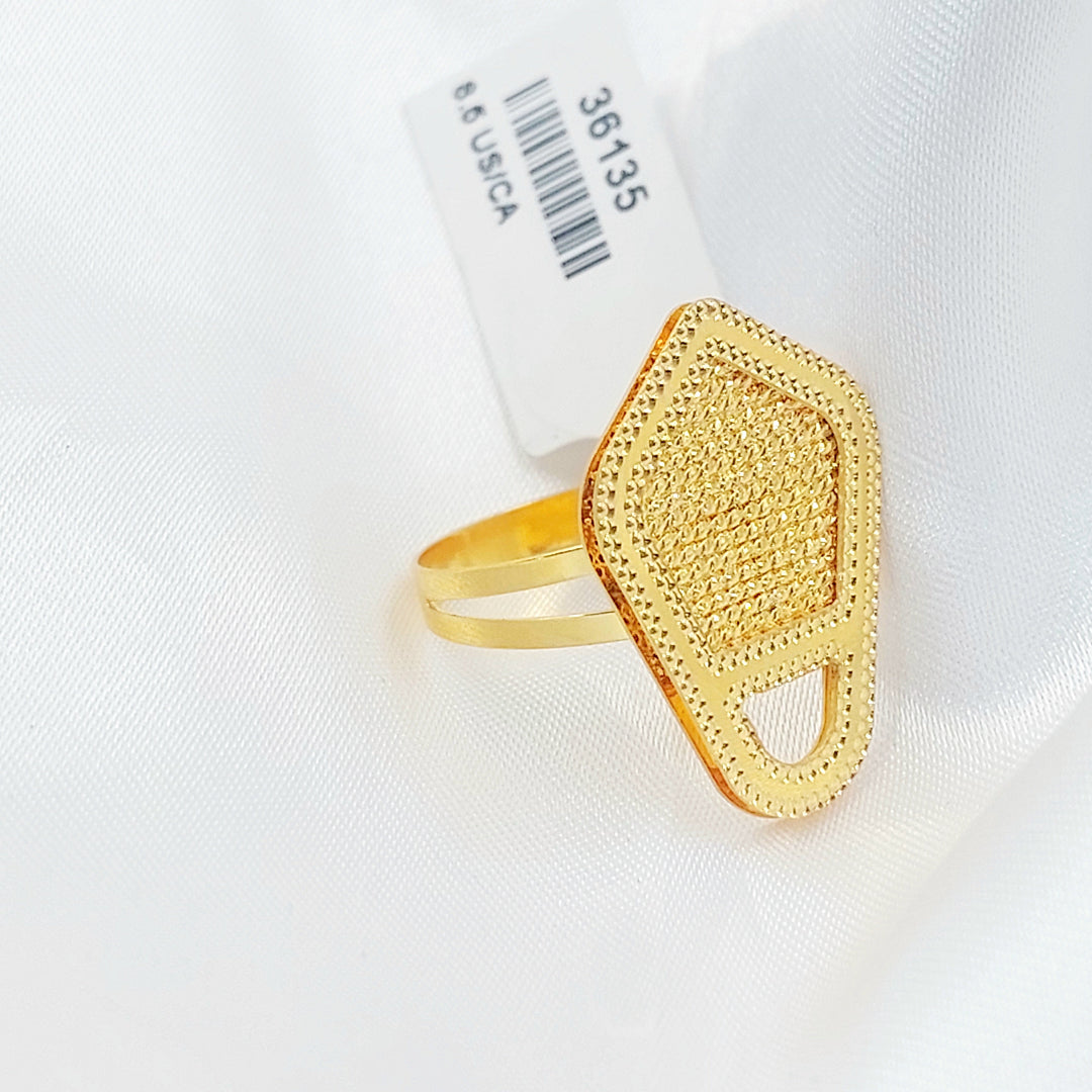 Ounce Ring Made of 21K Gold by Saeed Jewelry 