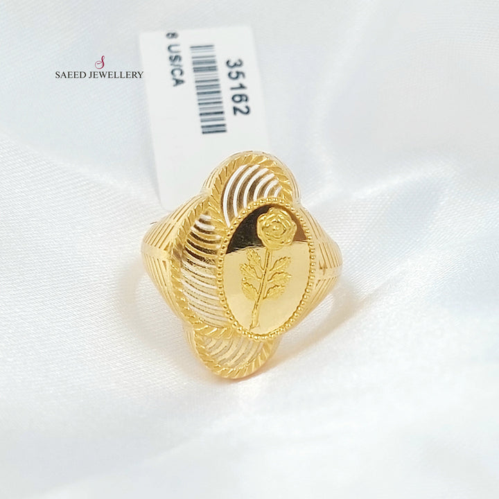 Ounce Ring Made of 21K Gold by Saeed Jewelry 