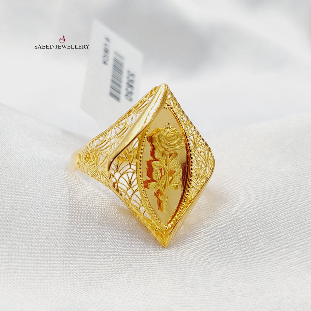 Ounce Ring Made of 21K Gold by Saeed Jewelry 
