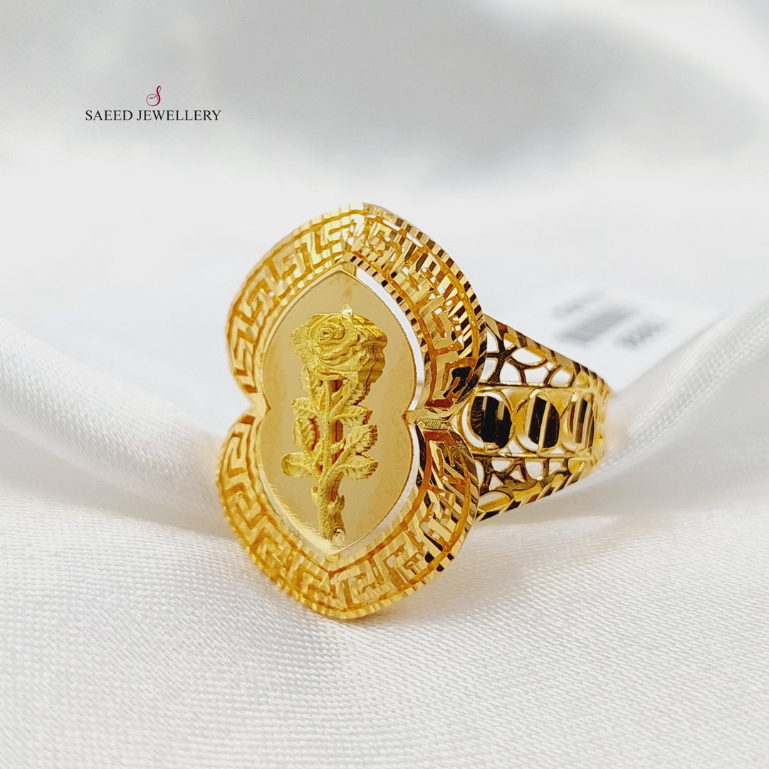 Ounce Ring Made of 21K Gold by Saeed Jewelry 