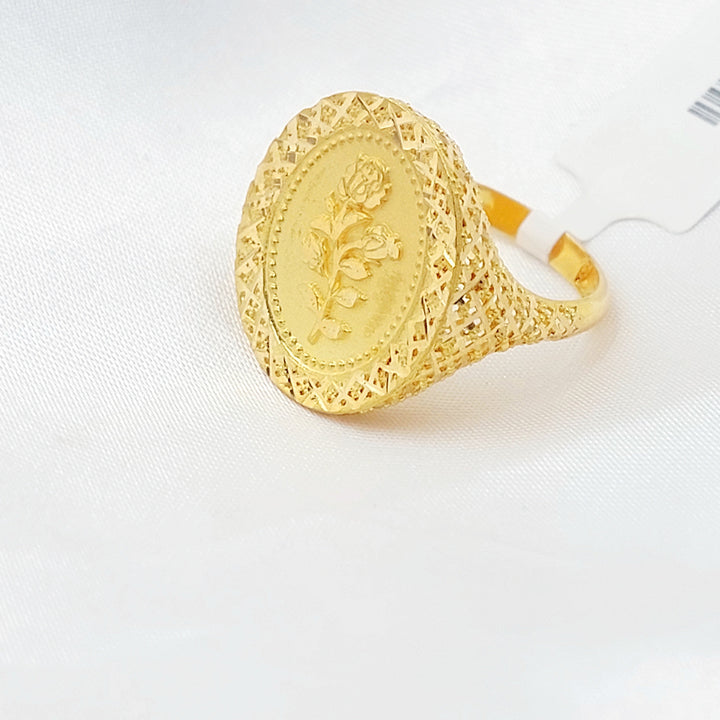 Ounce Ring Made of 21K Gold by Saeed Jewelry 