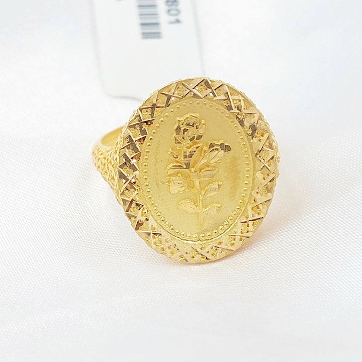 Ounce Ring Made of 21K Gold by Saeed Jewelry 