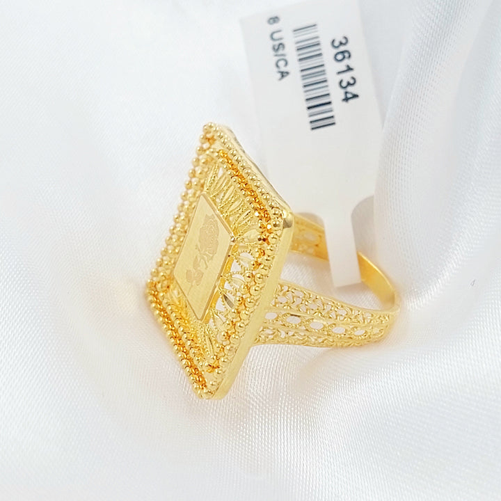 Ounce Ring Made of 21K Gold by Saeed Jewelry 