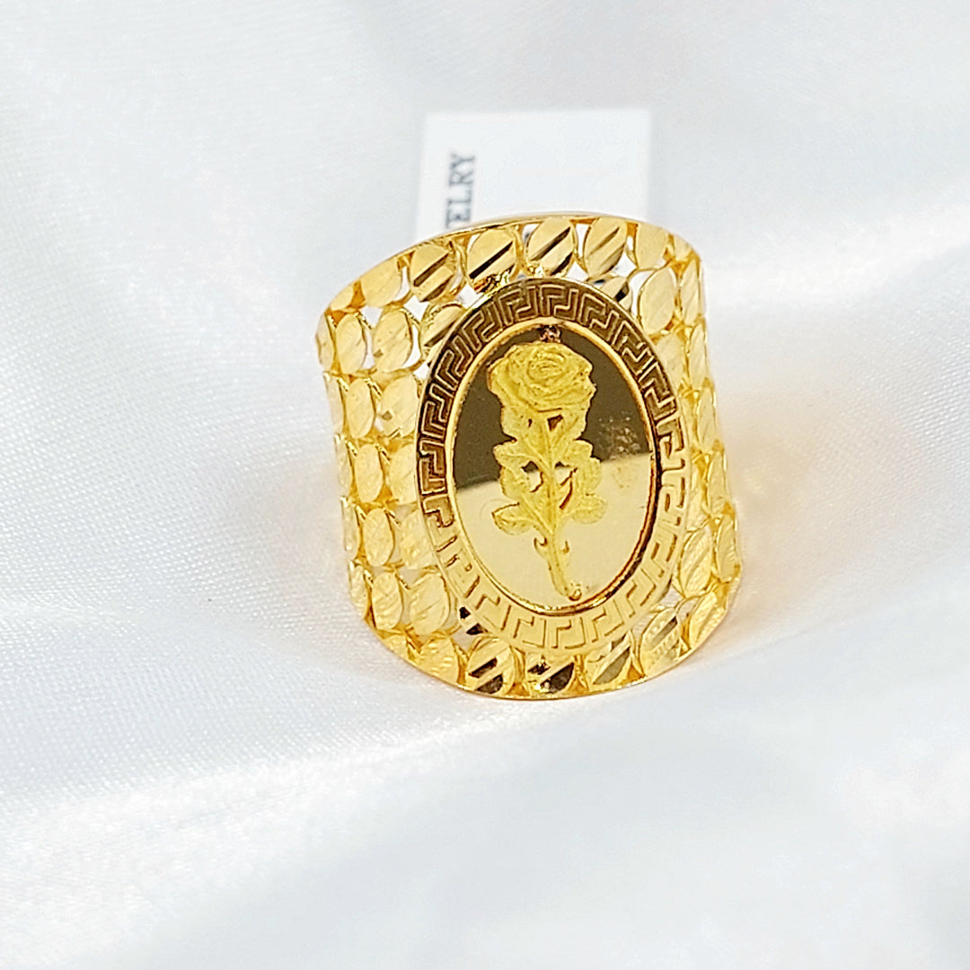 Ounce Ring Made of 21K Gold by Saeed Jewelry 