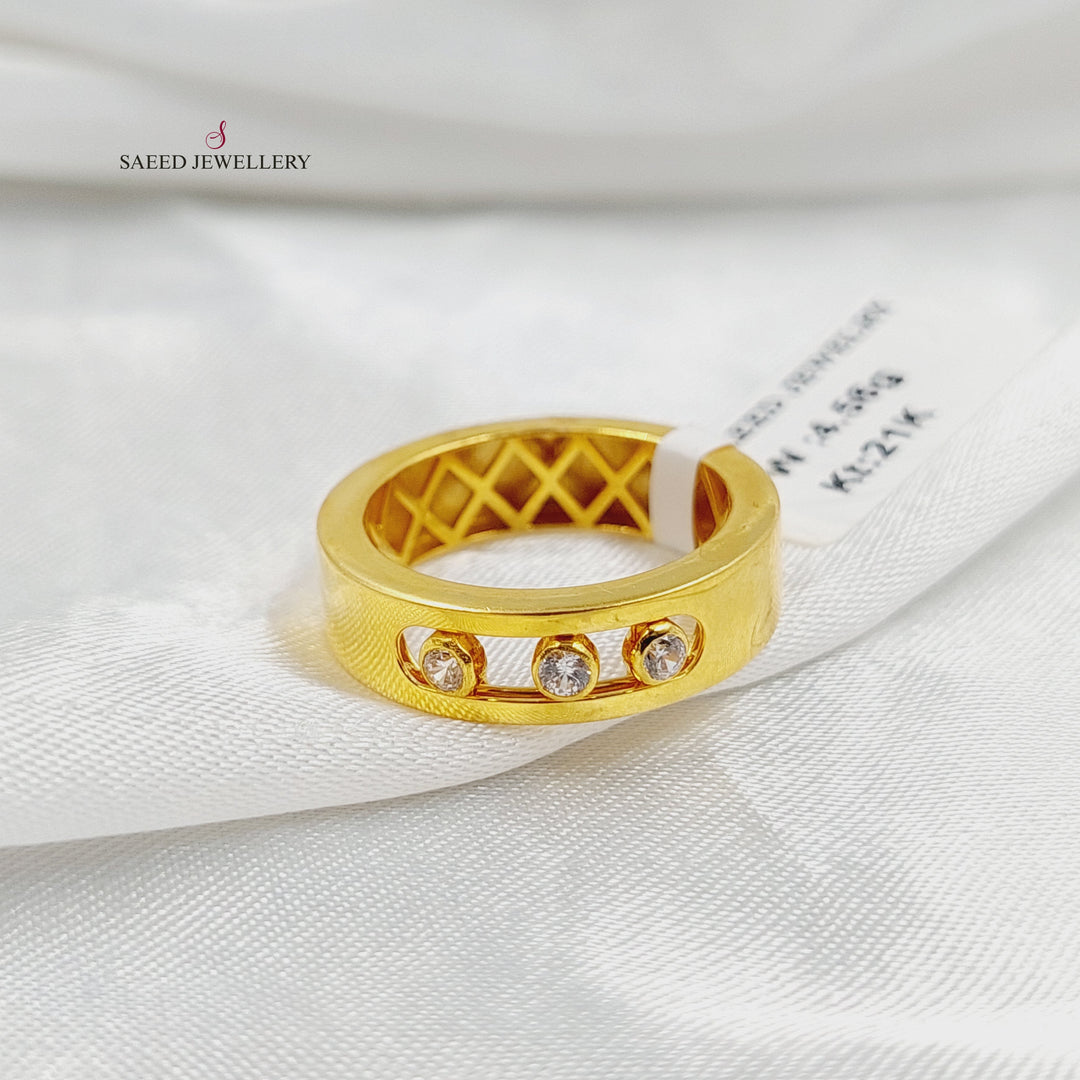 21K Gold Paperclip Ring by Saeed Jewelry - Image 2