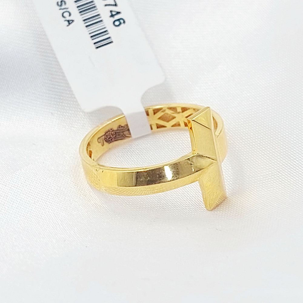 Paperclip Ring Made of 21K Gold by Saeed Jewelry 