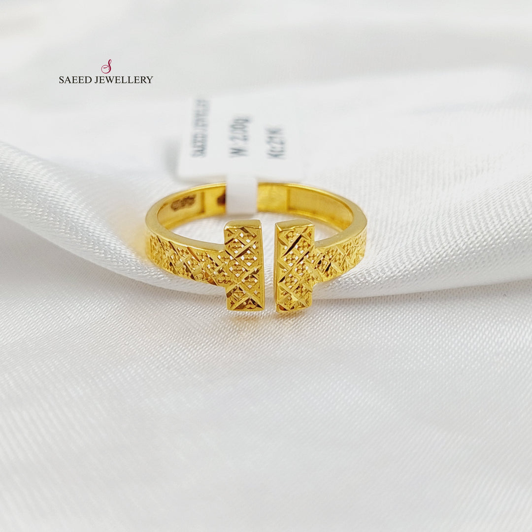 21K خاتم بيبر كليب-مجوهرات الشيخ سعيد-Saeed Jewelry 