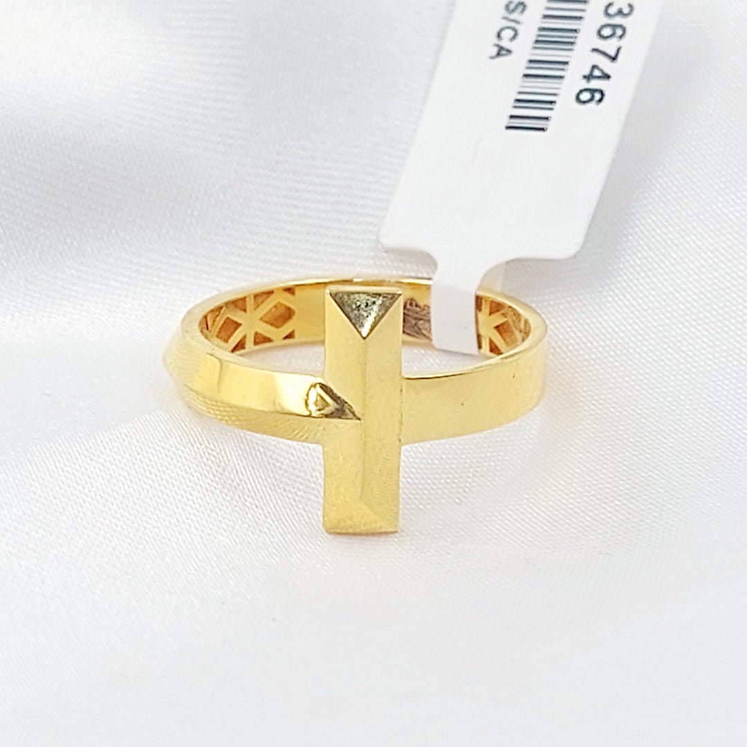 Paperclip Ring Made of 21K Gold by Saeed Jewelry 