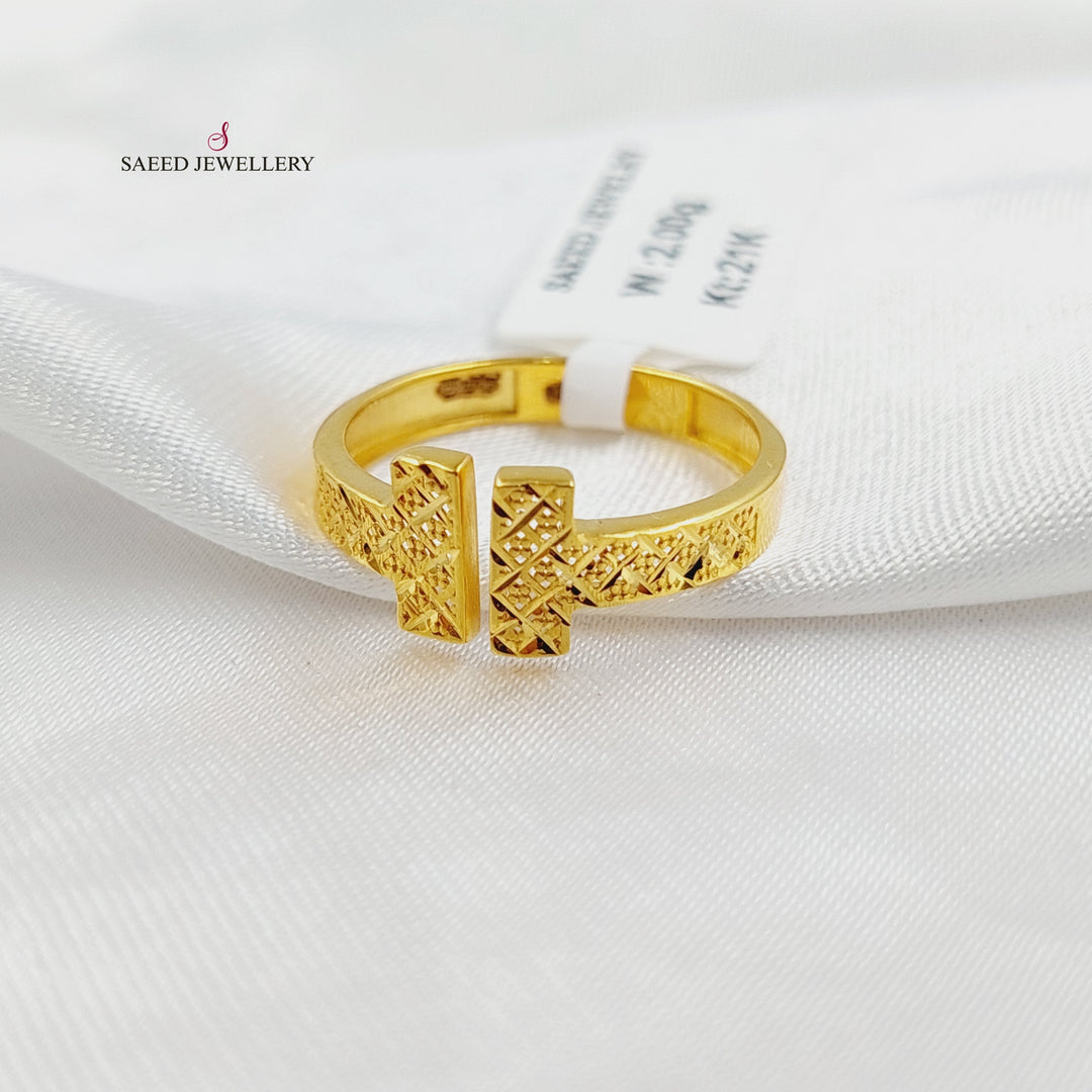 Paperclip Ring Made of 21K Gold by Saeed Jewelry 