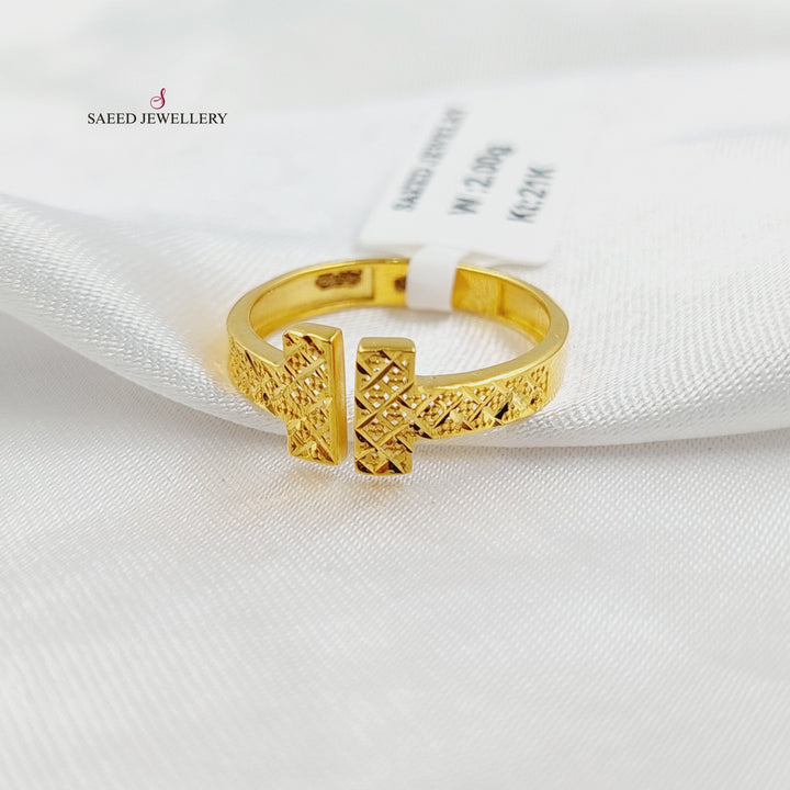 Paperclip Ring Made of 21K Gold by Saeed Jewelry 