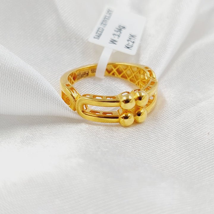 21K Gold Paperclip Ring by Saeed Jewelry - Image 3