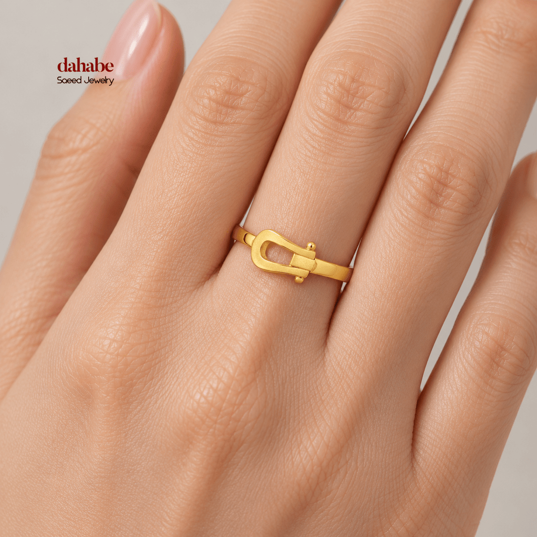 21K Gold Buckle Ring