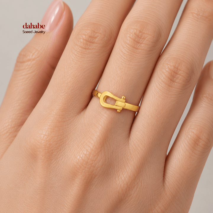 21K Gold Buckle Ring