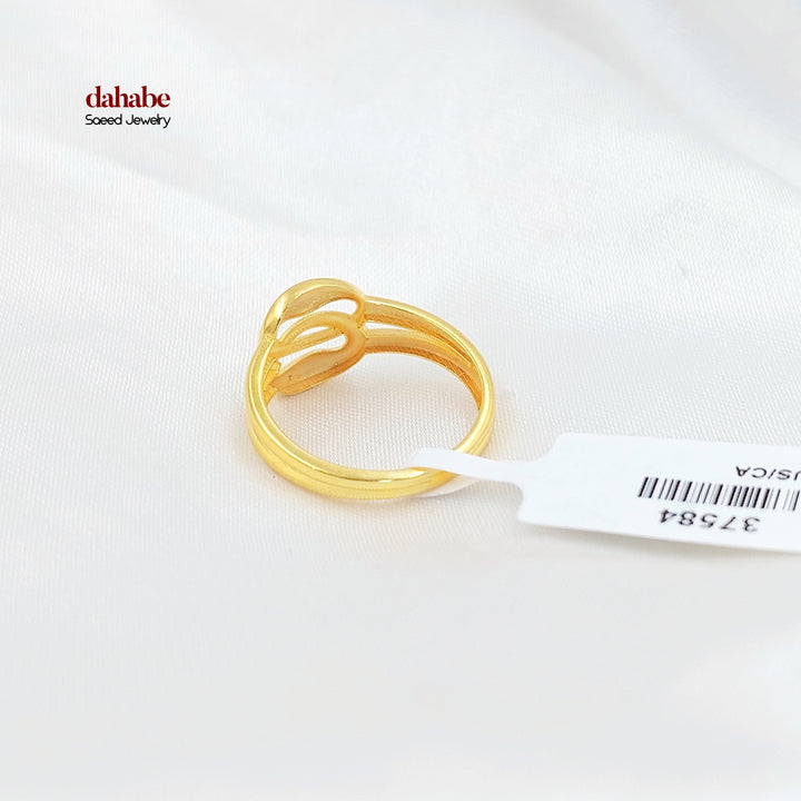 21K خاتم سادة-مجوهرات الشيخ سعيد-Saeed Jewelry 