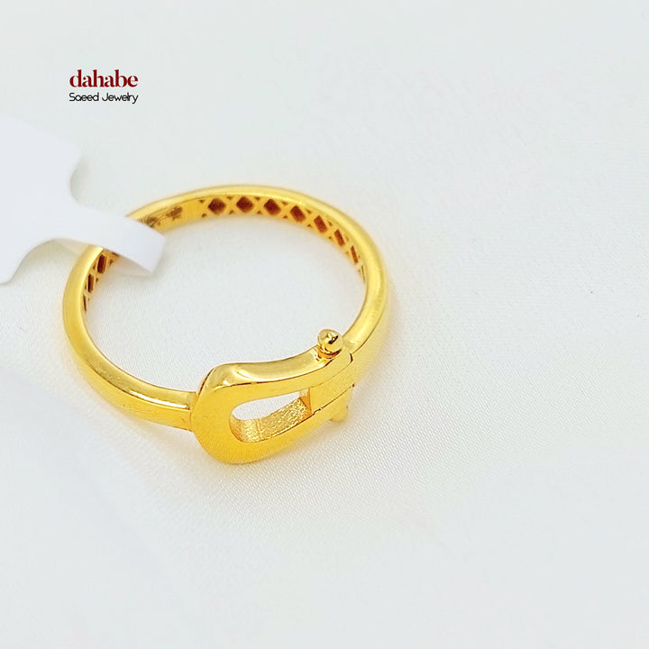 21K Gold Buckle Ring