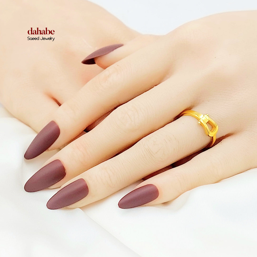 21K Gold Buckle Ring