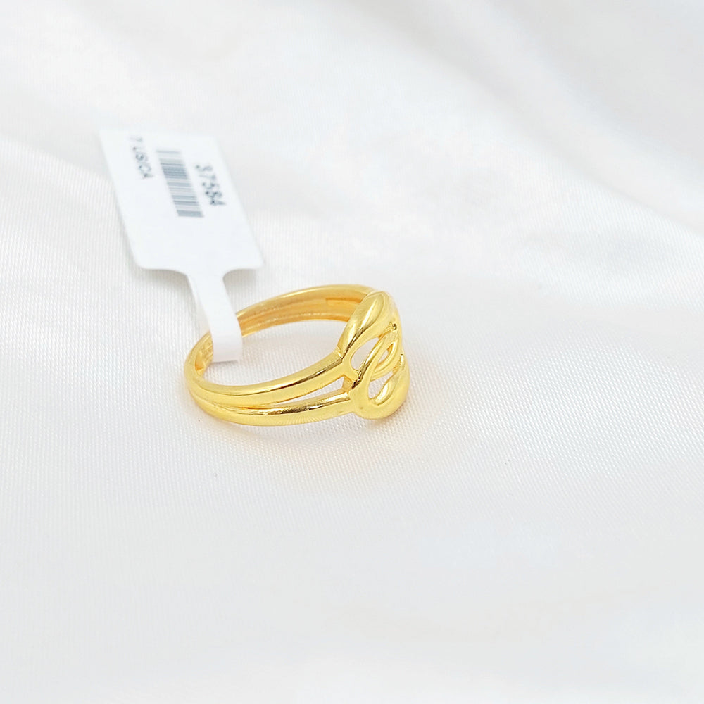 Plain Ring Made of 21K Gold by Saeed Jewelry 