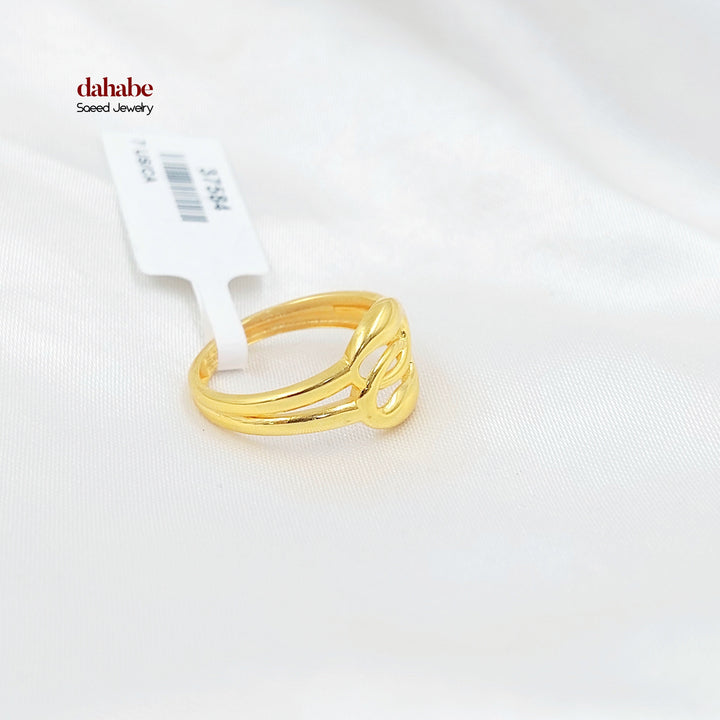 21K خاتم سادة-مجوهرات الشيخ سعيد-Saeed Jewelry 
