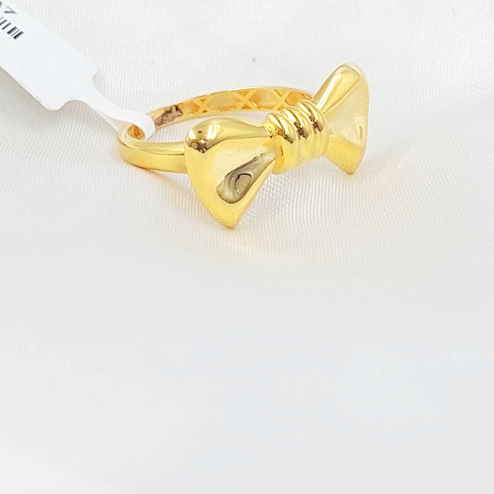 21K خاتم شكلة سادة-مجوهرات الشيخ سعيد-Saeed Jewelry 