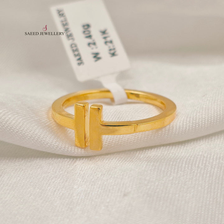 Plain Deluxe Ring Made of 21K Gold by Saeed Jewelry 